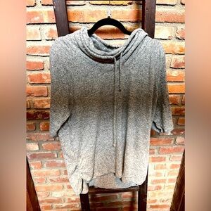 Coin1804 cowlneck gray soft pullover oversized loungewear top NWT